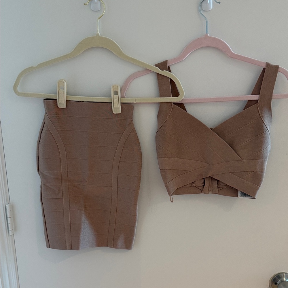 Guess Tan Bandage Outfit